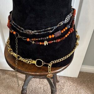 Chain Belts Gold, Orange, and Blue